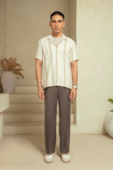 TEXTURED RESORT COLLAR SHORT SLEEVE SHIRT