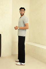 ZIPPER POLO LIGHT GREY