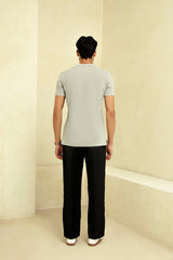 ZIPPER POLO LIGHT GREY