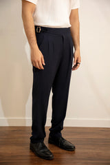GURKHA PANTS NAVY BLUE - Mensiox