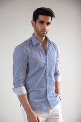 STRIPED BUTTON DOWN SHIRT