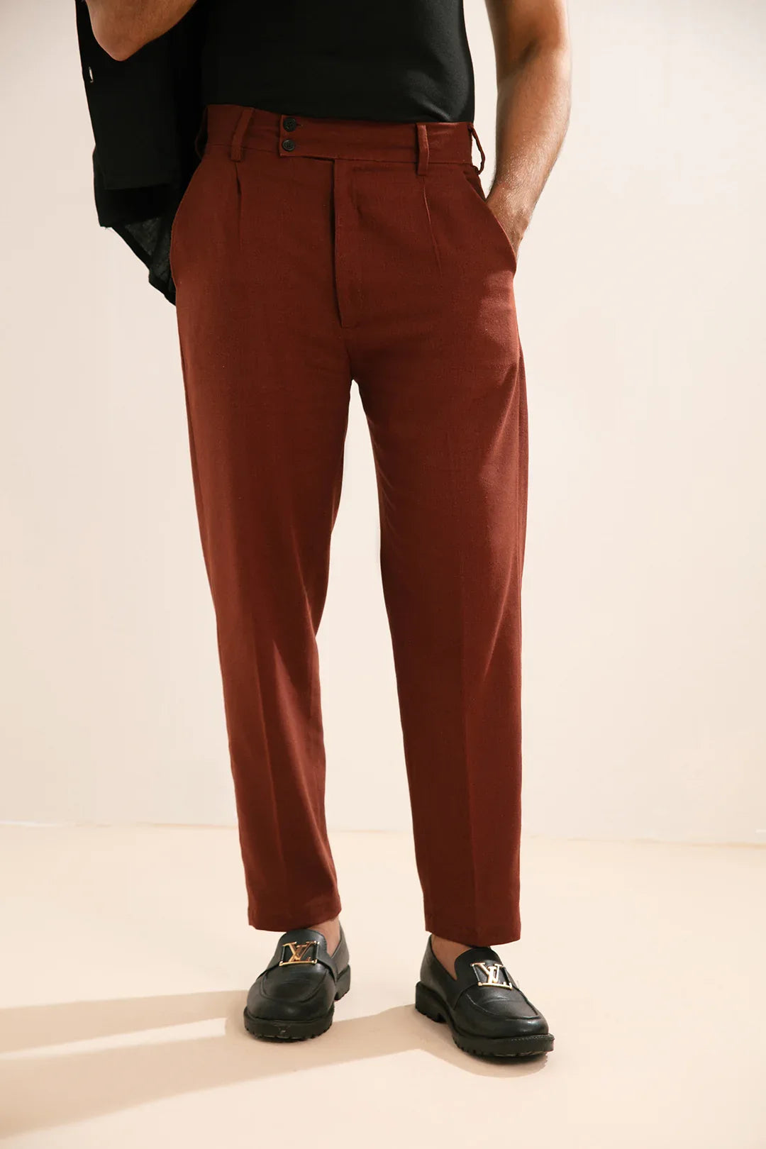 CLASSIC-FIT LINEN TROUSER - Mensiox