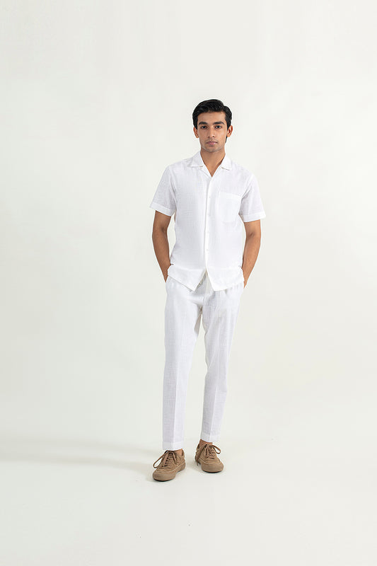 LINEN CUBAN  COLLAR SHIRT