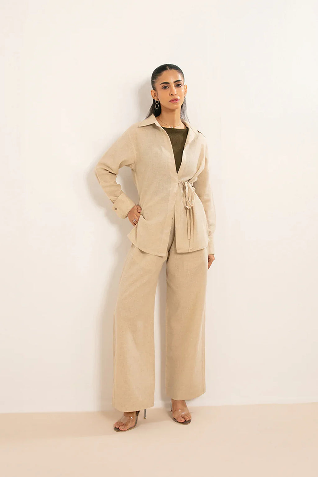 BEIGE CO-ORD SET - Mensiox