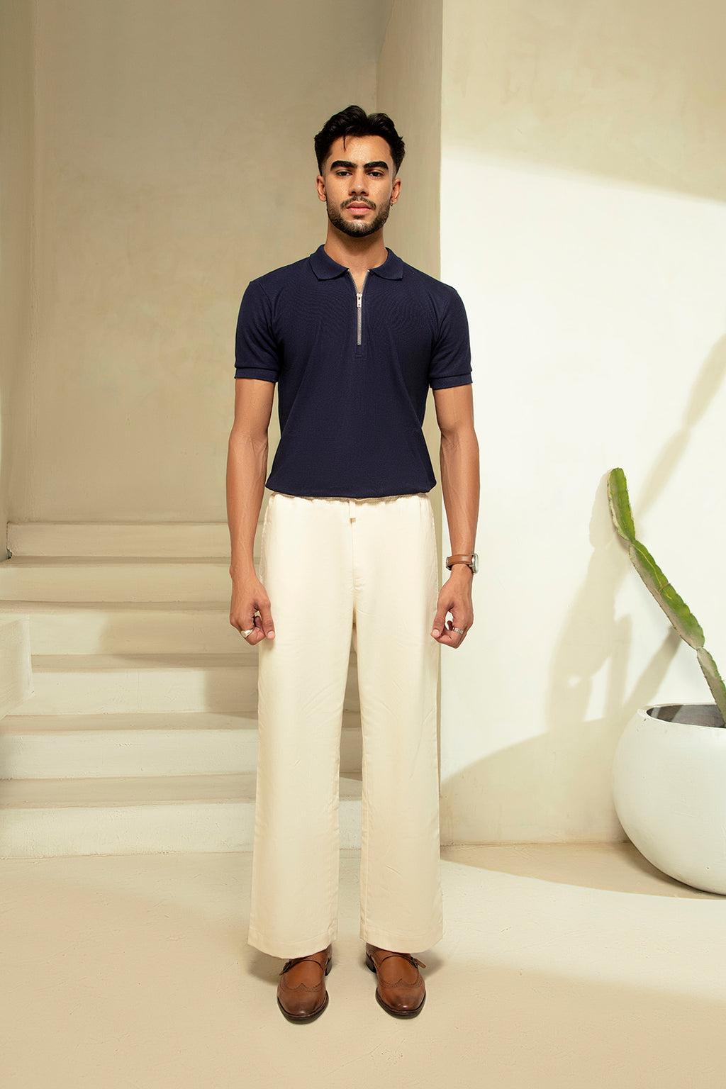 ZIPPER POLO NAVY BLUE