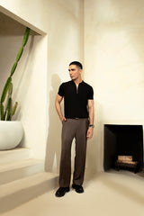 ZIPPER POLO BLACK
