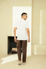 ZIPPER POLO WHITE