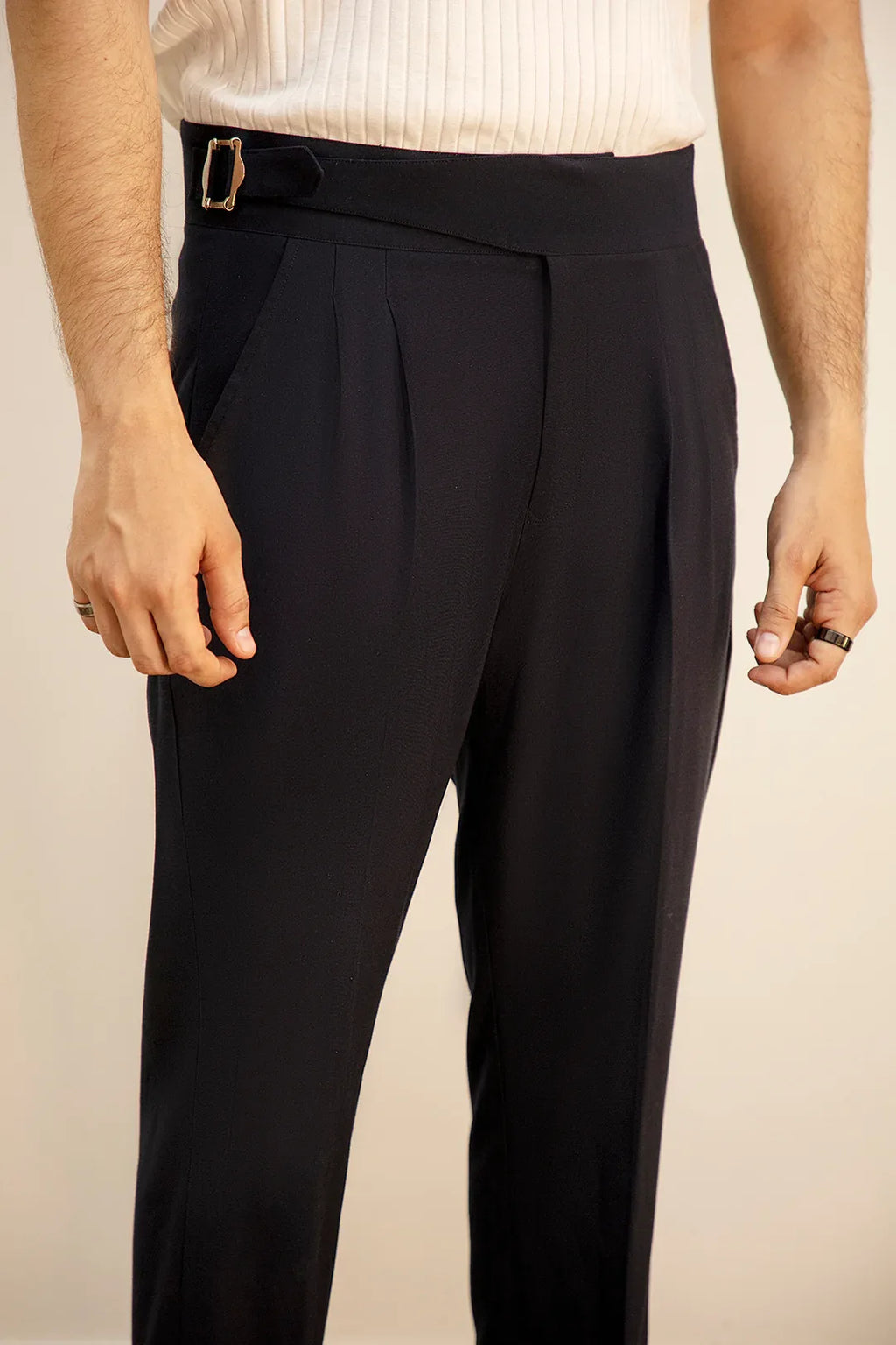 GURKHA PANTS NAVY BLUE - Mensiox
