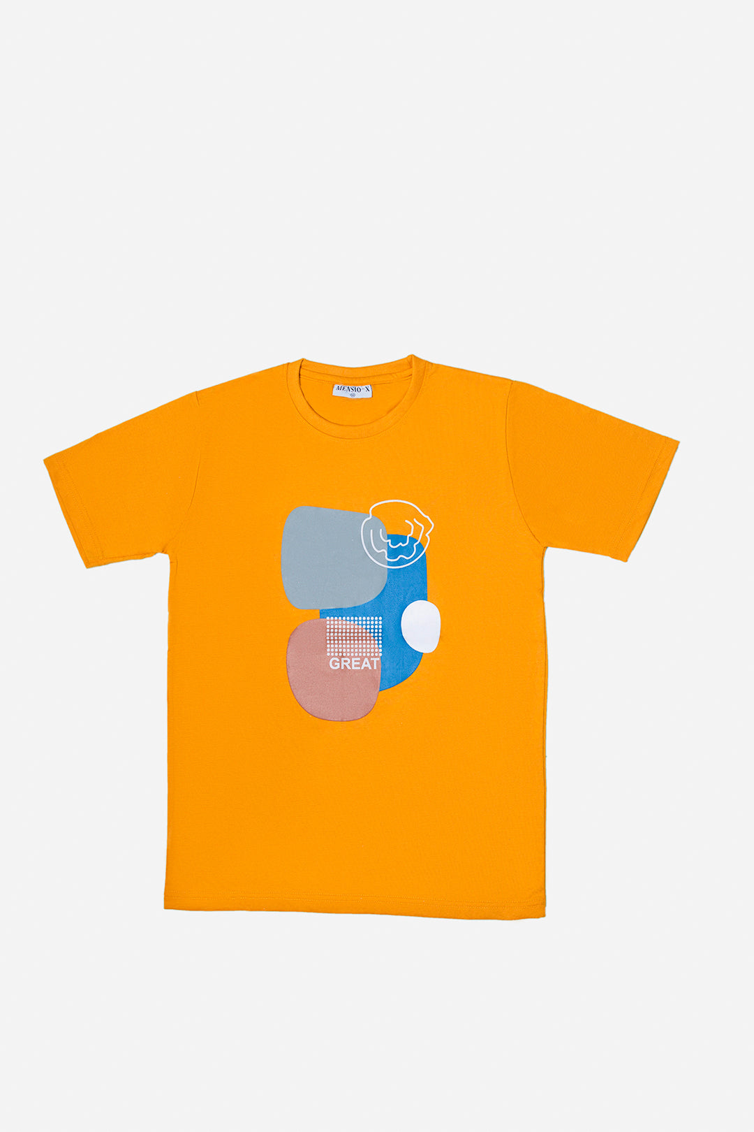 GRAPHIC PRINT TEES-MUSTARD