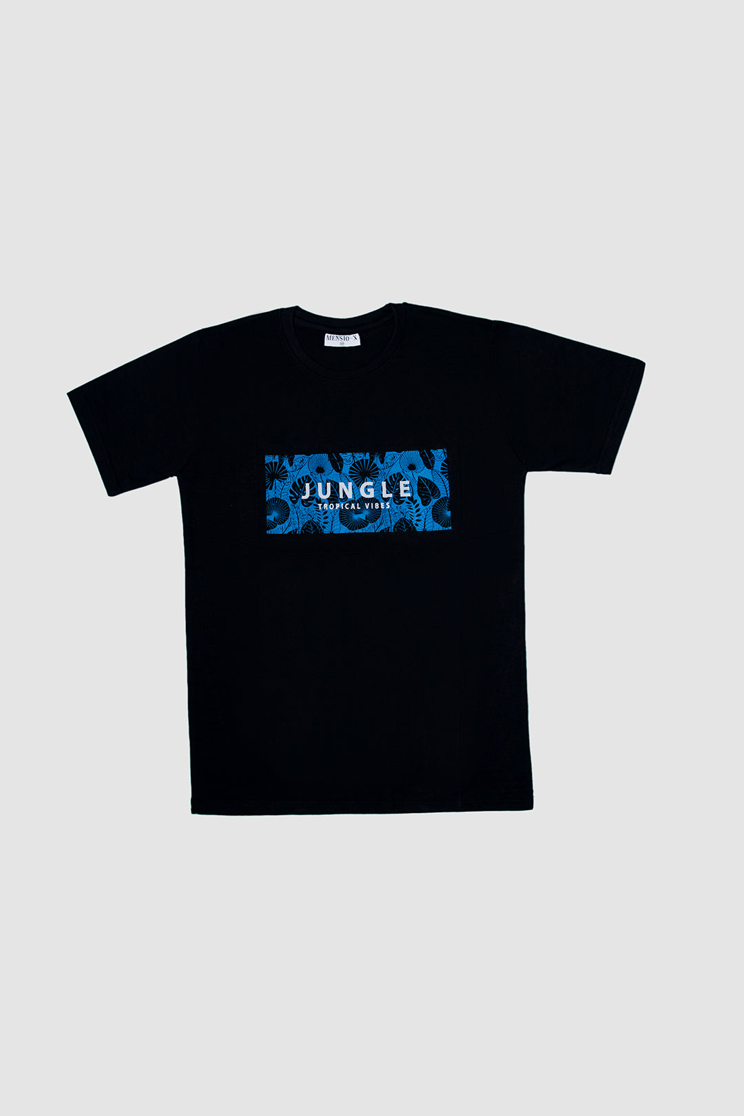 JUNGLE GRAPHIC PRINT TEES-BLACK