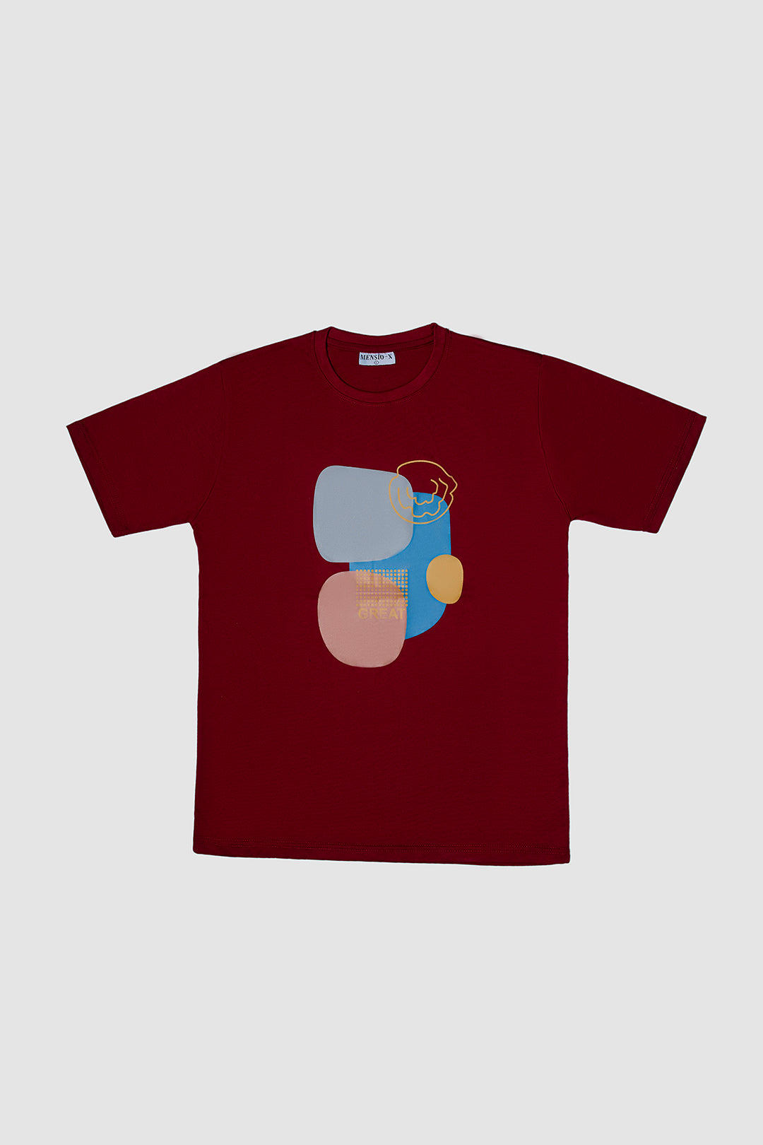 GRAPHIC PRINT TEES-MAROON