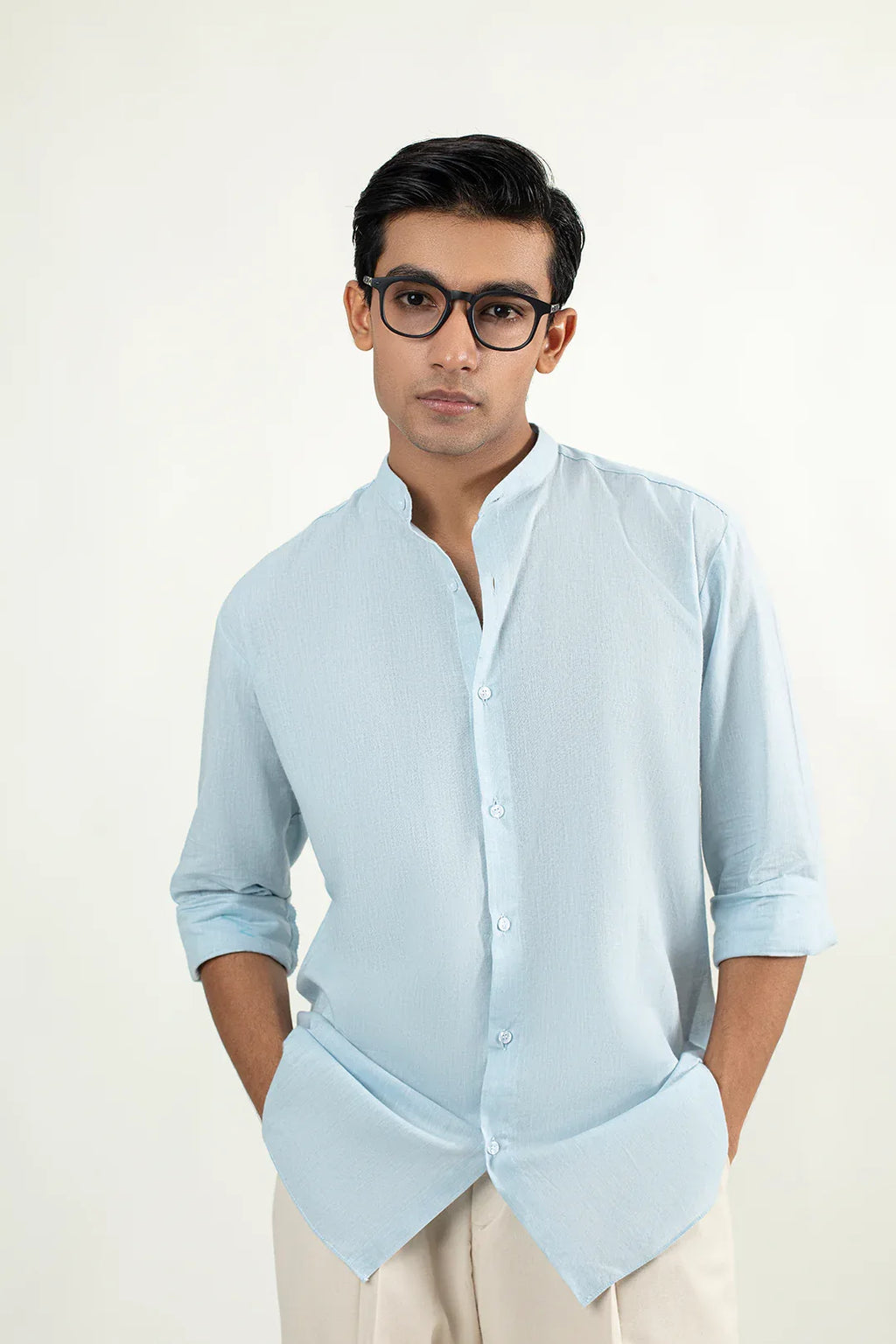 BEN COLLAR SHIRT-SKY-BLUE - Mensiox