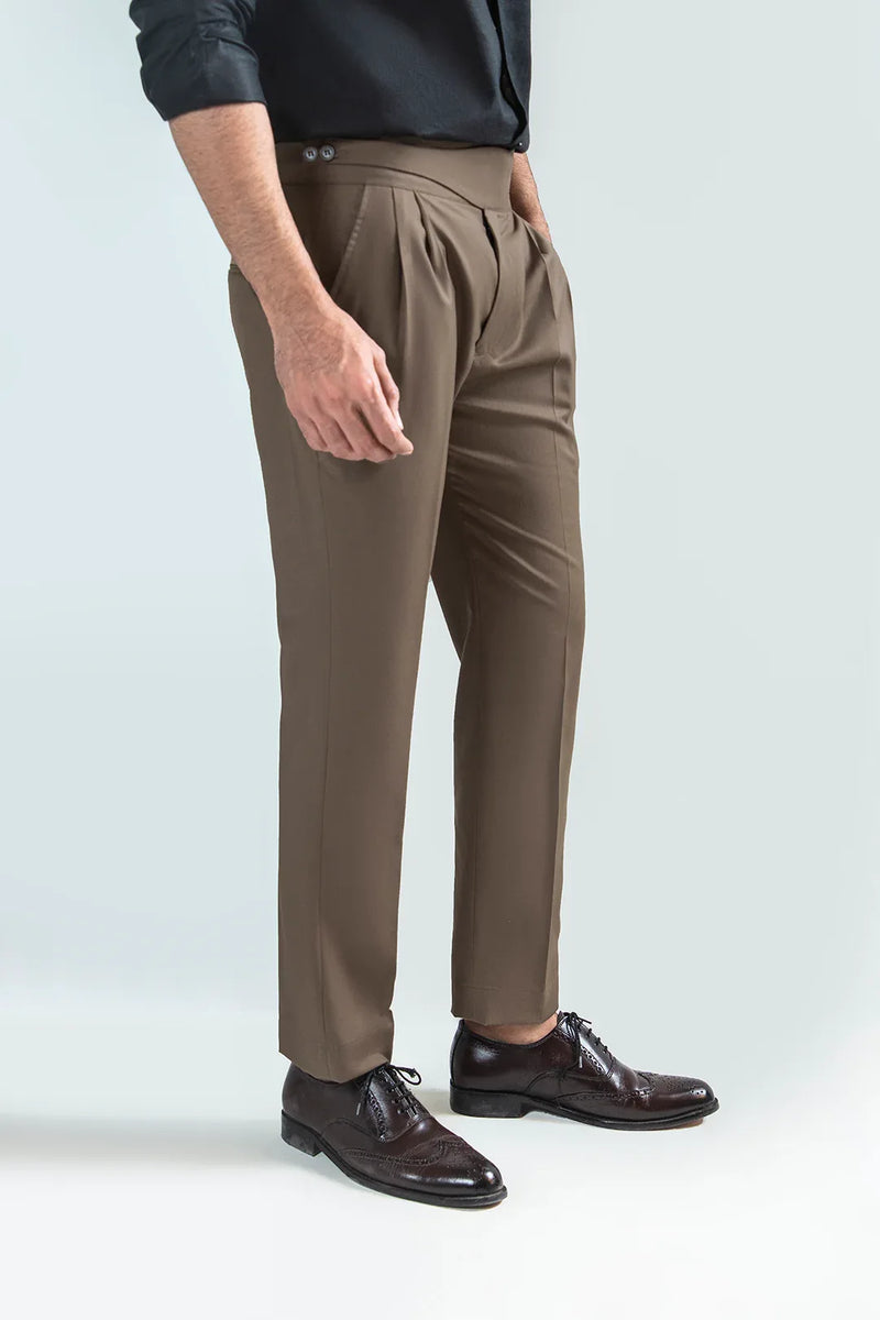 FUSCOUS BROWN-GURKHA PANT - Mensiox