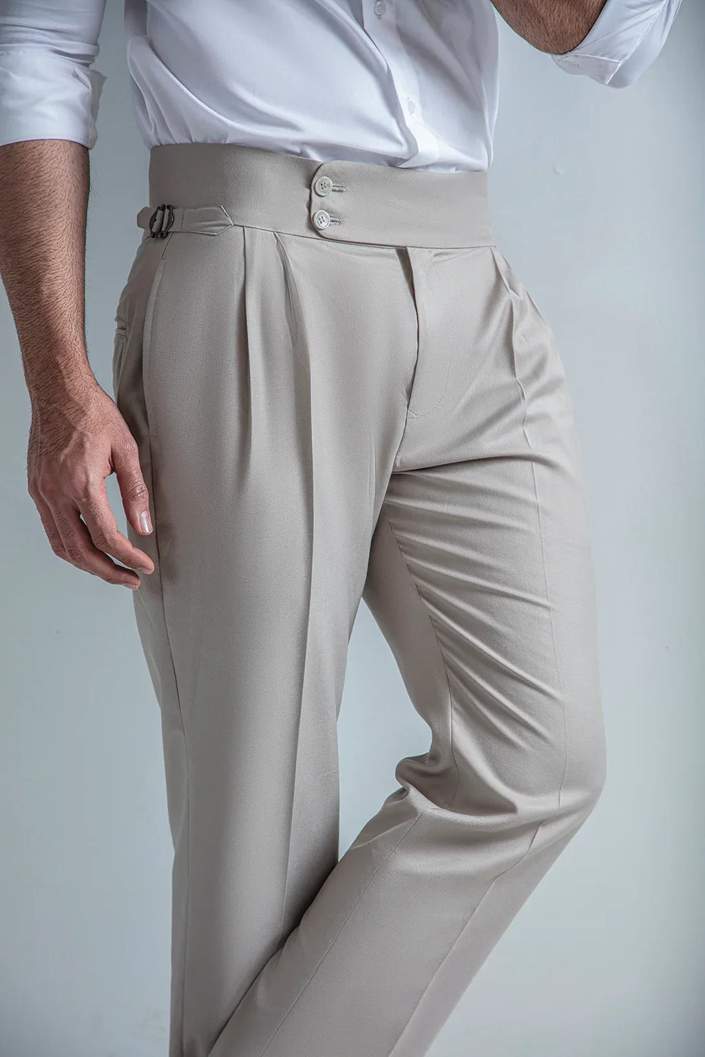 DUSTY GREY-ITALIAN GURKHA PANT - Mensiox