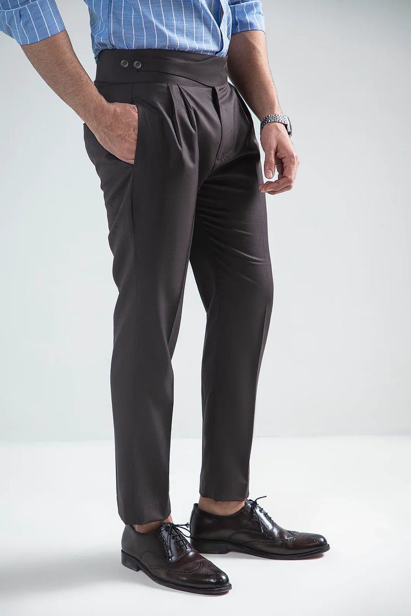 DARK BROWN-GURKHA PANT - Mensiox