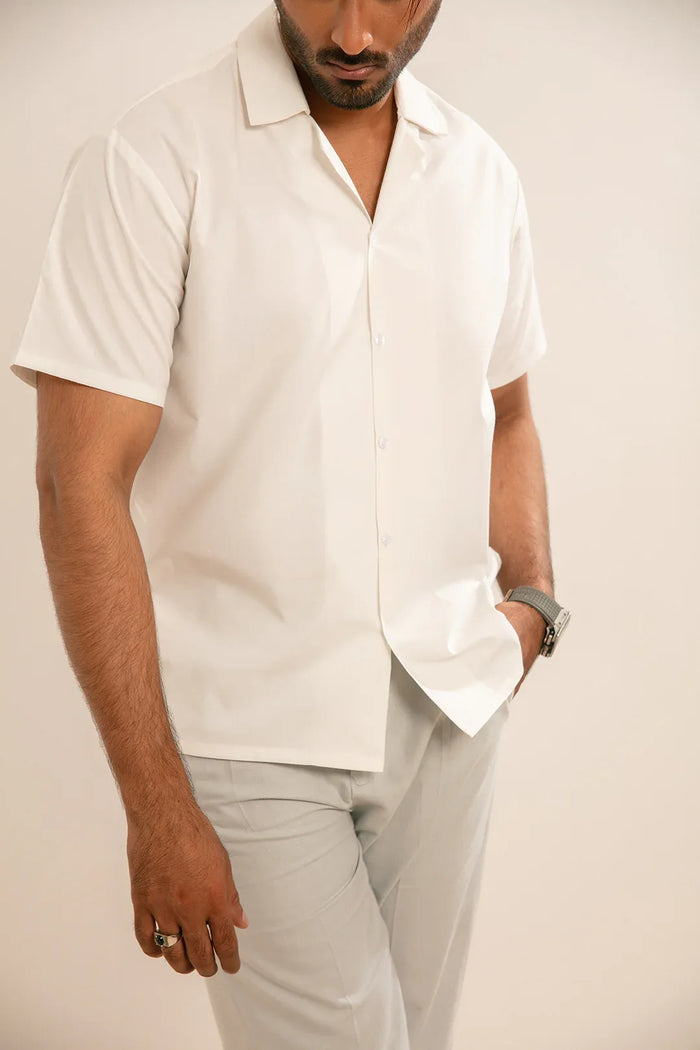CUBAN COLLAR SHIRT - Mensiox