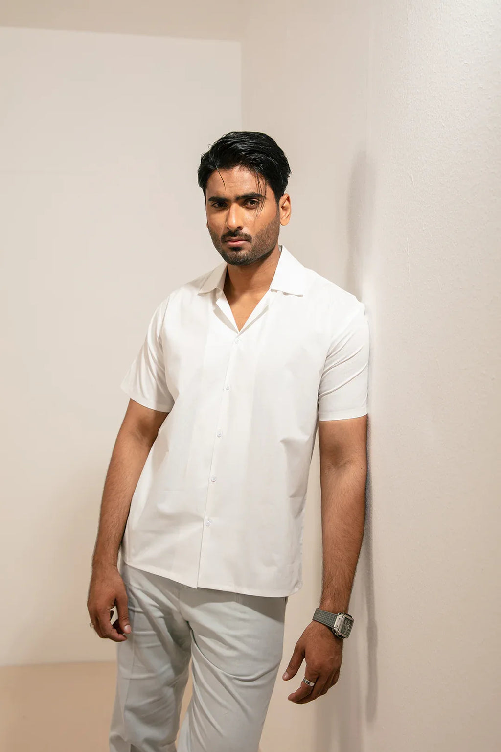 CUBAN COLLAR SHIRT - Mensiox