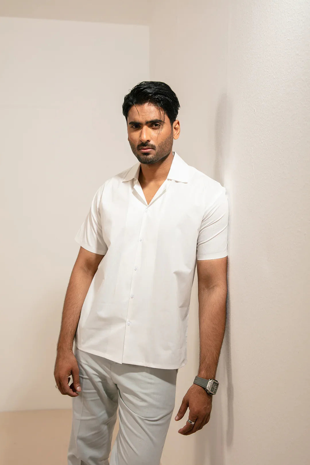 CUBAN COLLAR SHIRT - Mensiox