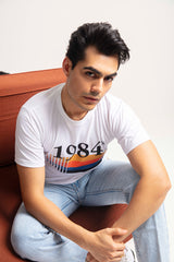 1984 GRAPHIC PRINT TEES-WHITE