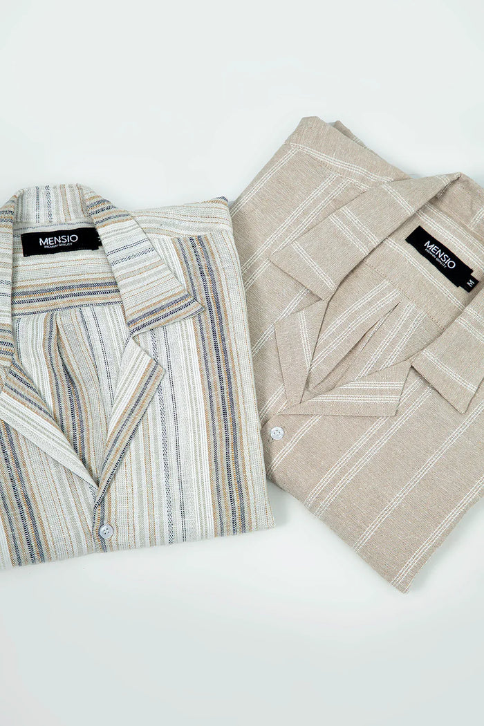 CAMP COLLAR SHIRT PACK OF 2 - Mensiox