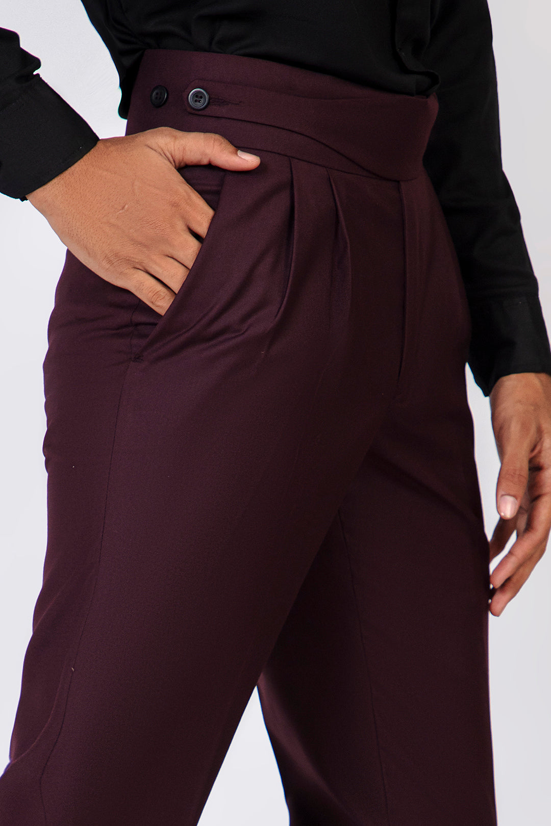 DEEP CLARET GURKHA PANT
