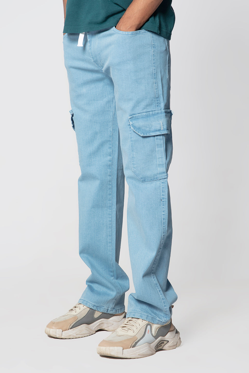 Straight Fit Cargo Jeans