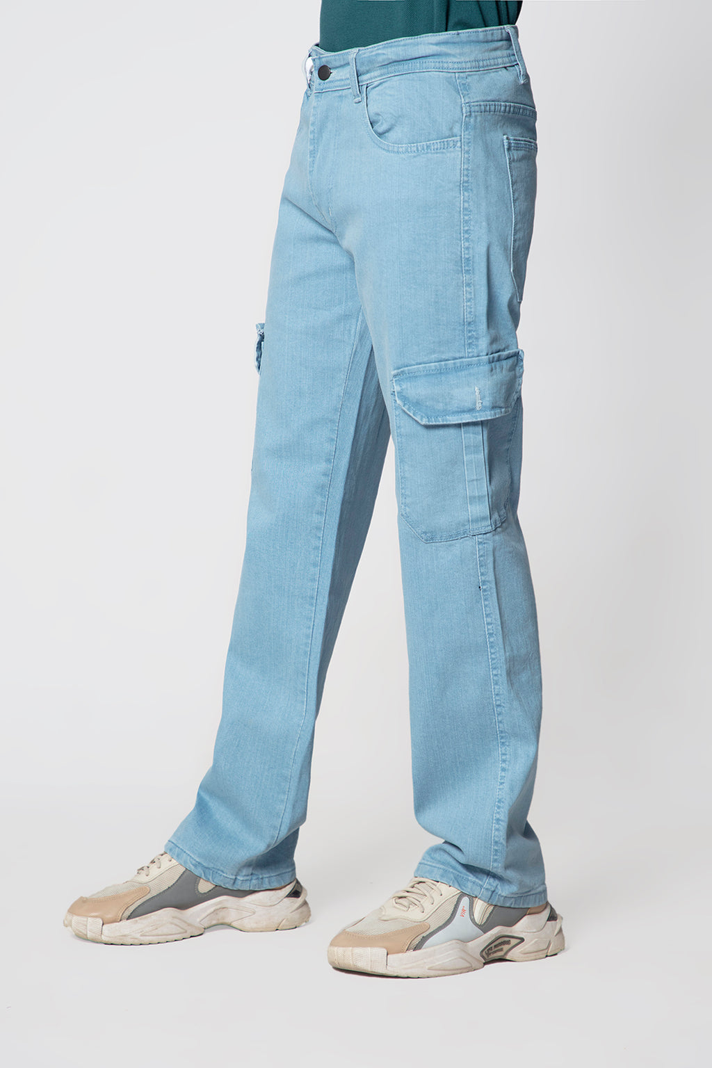 Straight Fit Cargo Jeans