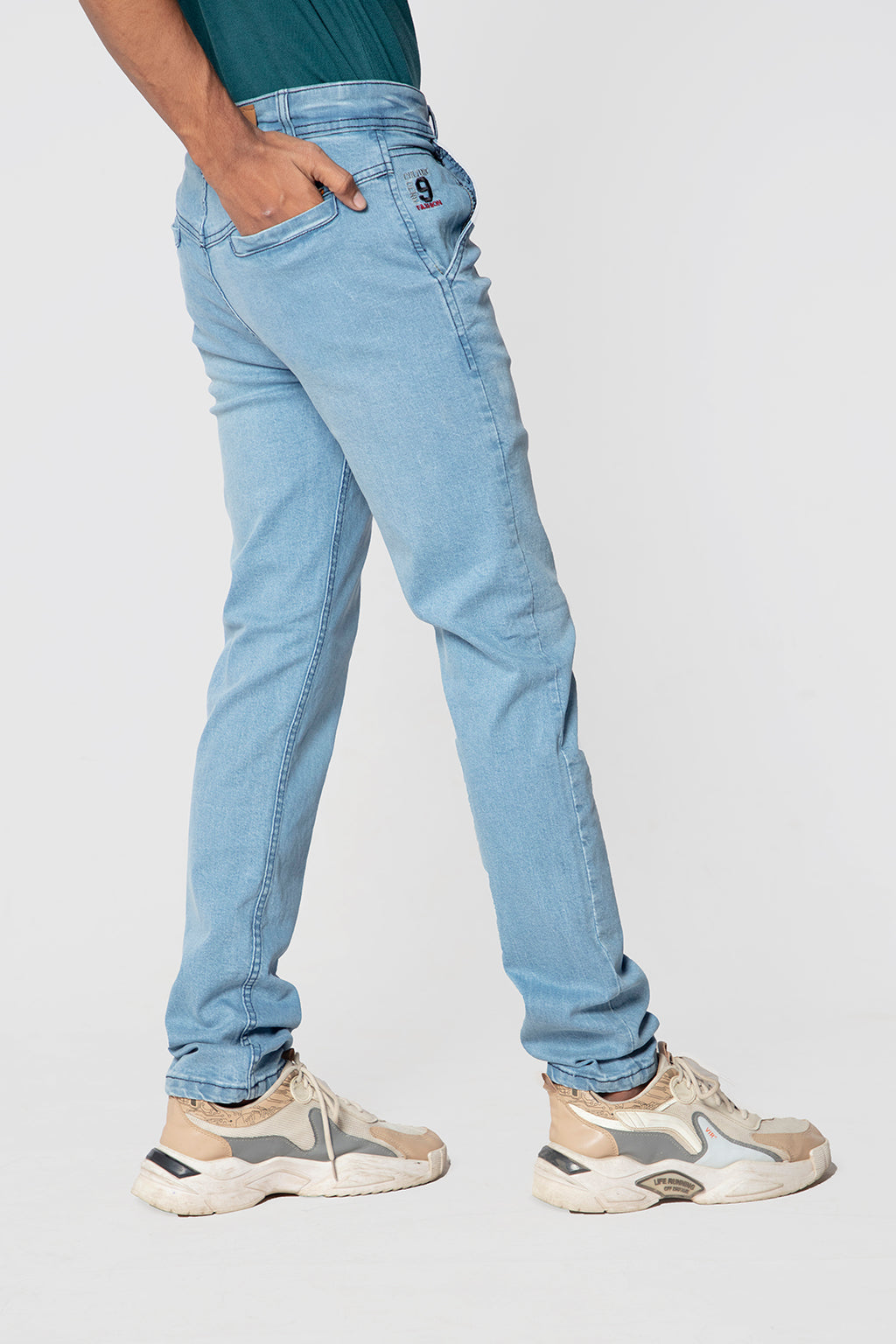 Slim Fit Jeans-Sky blue
