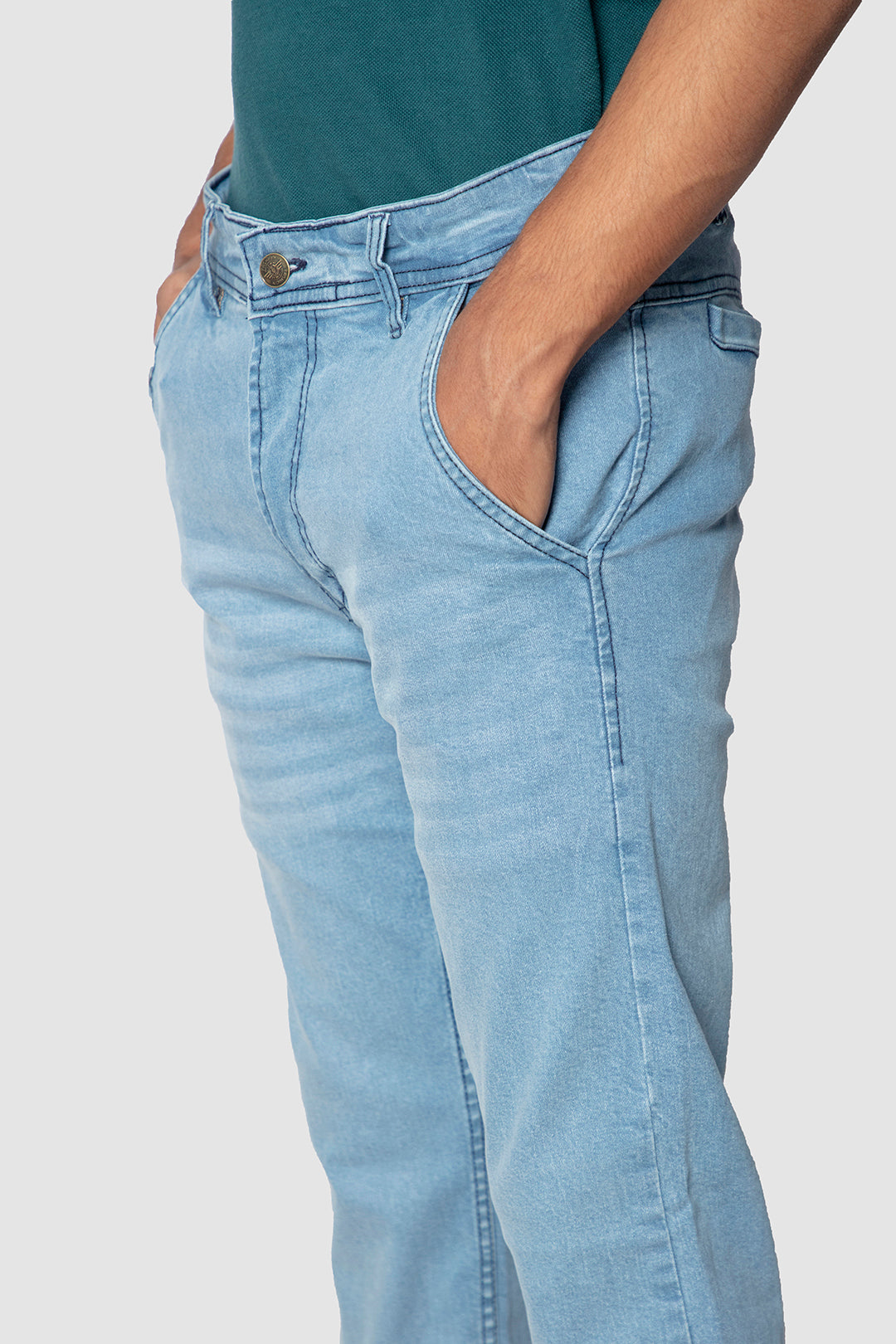 Slim Fit Jeans-Sky blue