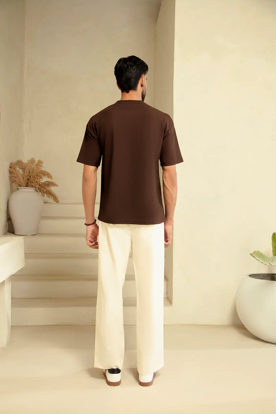 CHOCOLATE BROWN BASIC T-SHIRT - Mensiox