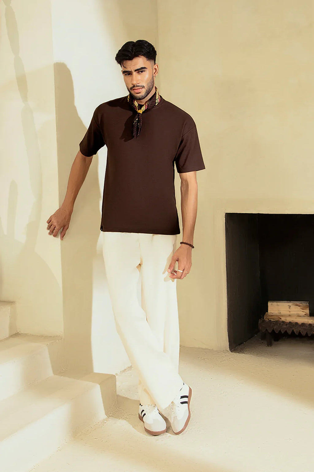 CHOCOLATE BROWN BASIC T-SHIRT - Mensiox