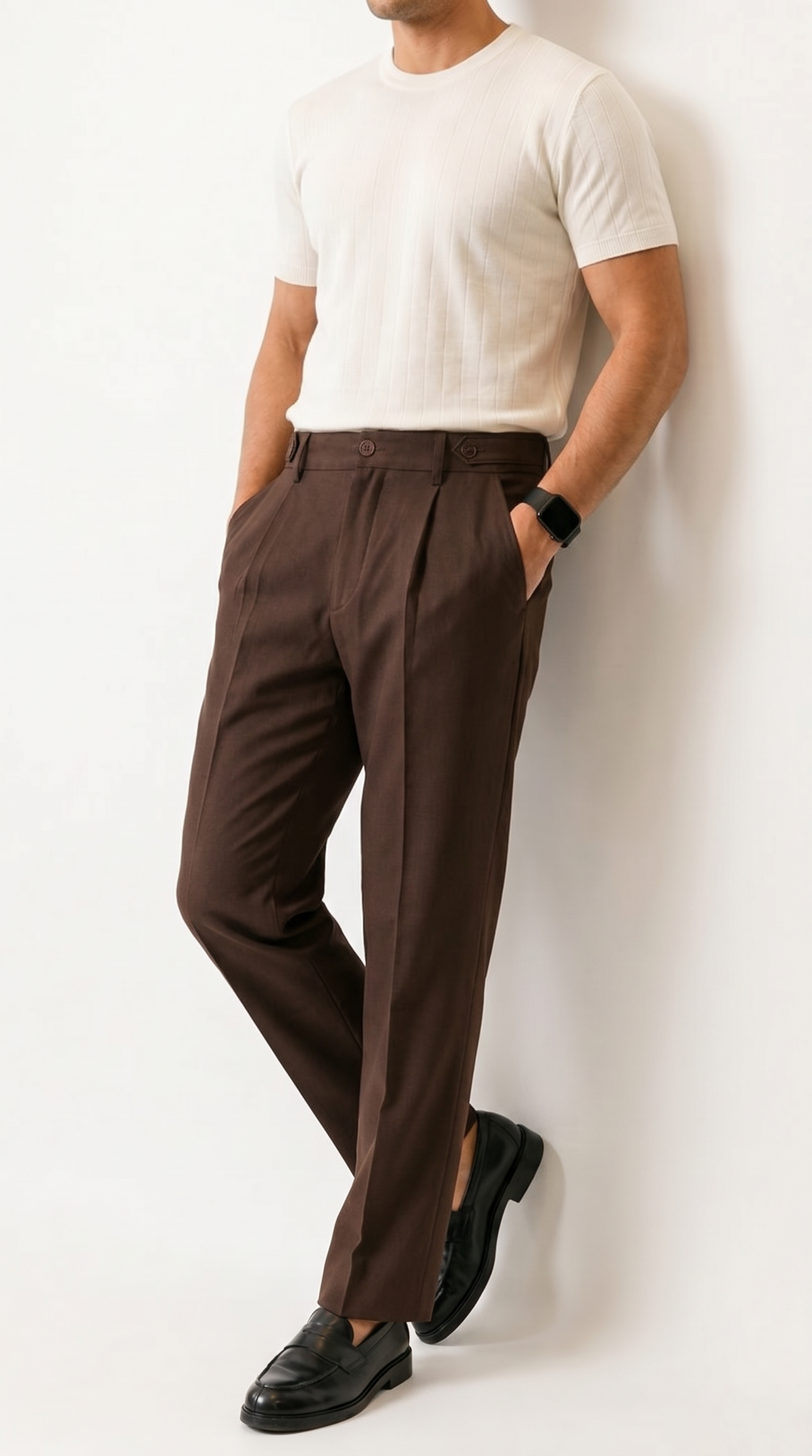 ADJUSTABLE PANT CHOCOLATE BROWN