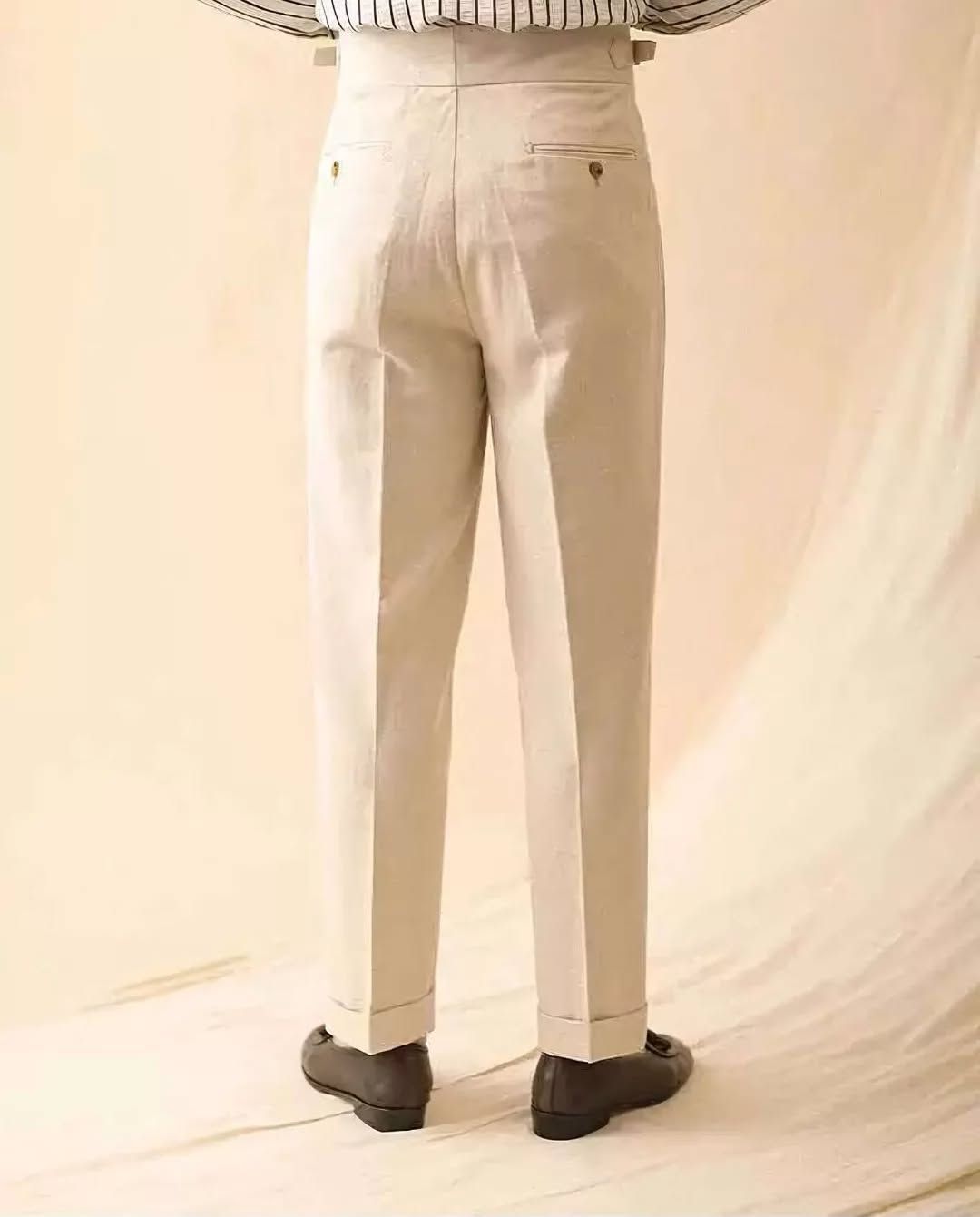 Beige Italian Gurkha Pant