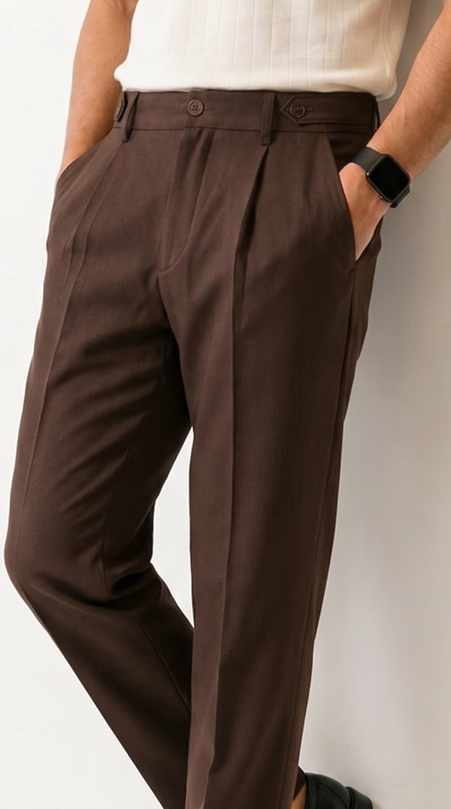 ADJUSTABLE PANT CHOCOLATE BROWN