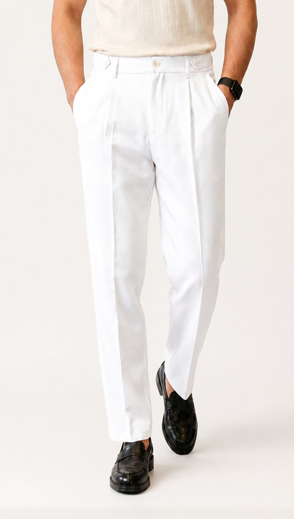ADJUSTABLE PANT-WHITE